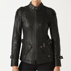 Harley-Davidson Ladies Croc Embossed Leather Jacket - XS